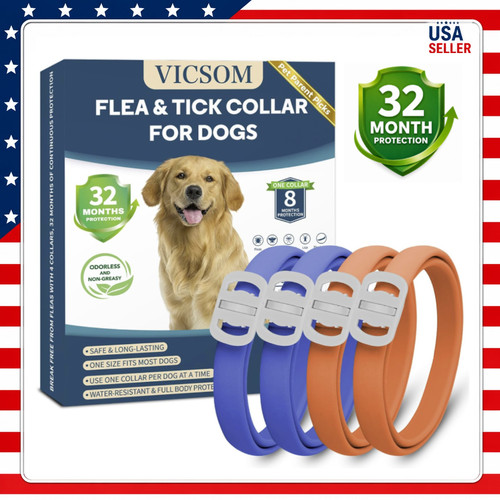 Pack dog flea tick collar - 4-pack,