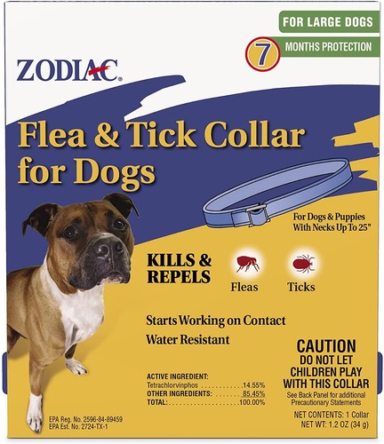 Zodiac flea and tick collar - and,